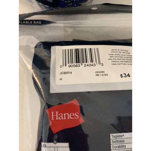 2X Hanes Men's 4-Pack Comfortblend Woven Boxers Tagless NEW Blue Woven Pattern 8 - Picture 7 of 8